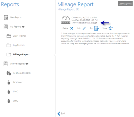 Shared report configuration